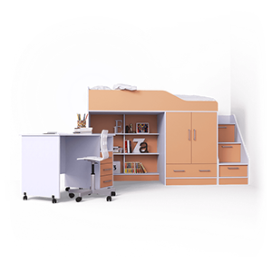 Светлая, современная кухня с надстройкой под потолок