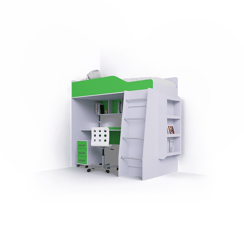 Светлая, современная кухня с надстройкой под потолок