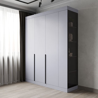 Шкаф распашной с фрезеровкой Чешуя, терракотового цвета